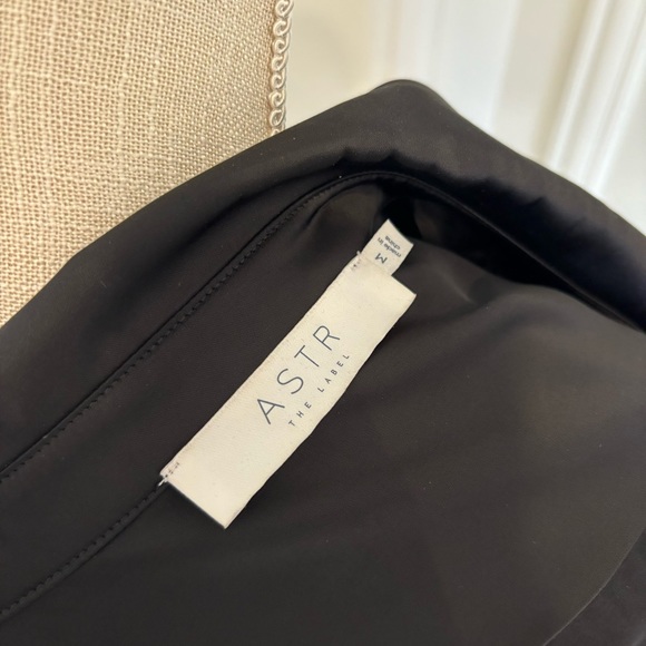 ASTR the Label Black Satin Perry Wrap Tie Perry Shirt & Skirt Set - Picture 10 of 10